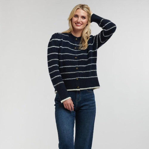 Diana Striped Cardi-365 Days Clothing-Shop At The Hive Ashburton-Lifestyle Store & Online Gifts