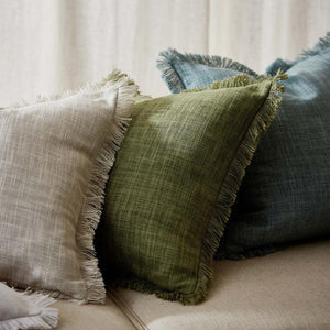 Eli Fringe Oatmeal Cushion-Madras Link-Shop At The Hive Ashburton-Lifestyle Store & Online Gifts