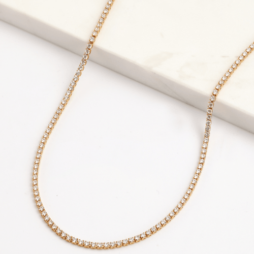 Isla Tennis Necklace / Gold-Zafino-Shop At The Hive Ashburton-Lifestyle Store & Online Gifts
