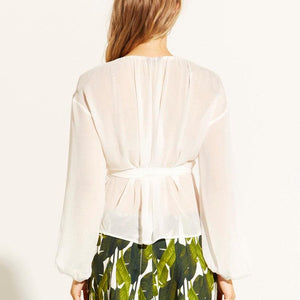Oasis Wrap Top / White-Fate & Becker-Shop At The Hive Ashburton-Lifestyle Store & Online Gifts