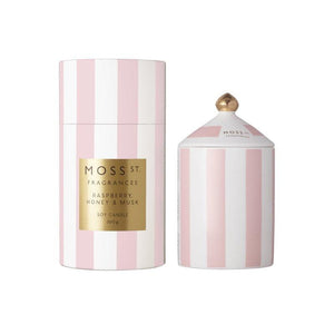 Raspberry, Honey & Musk Ceramic Candle 360g-Moss St. Fragrances-Shop At The Hive Ashburton-Lifestyle Store & Online Gifts