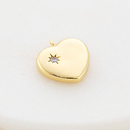 Heart Charm / Gold-Zafino-Shop At The Hive Ashburton-Lifestyle Store & Online Gifts