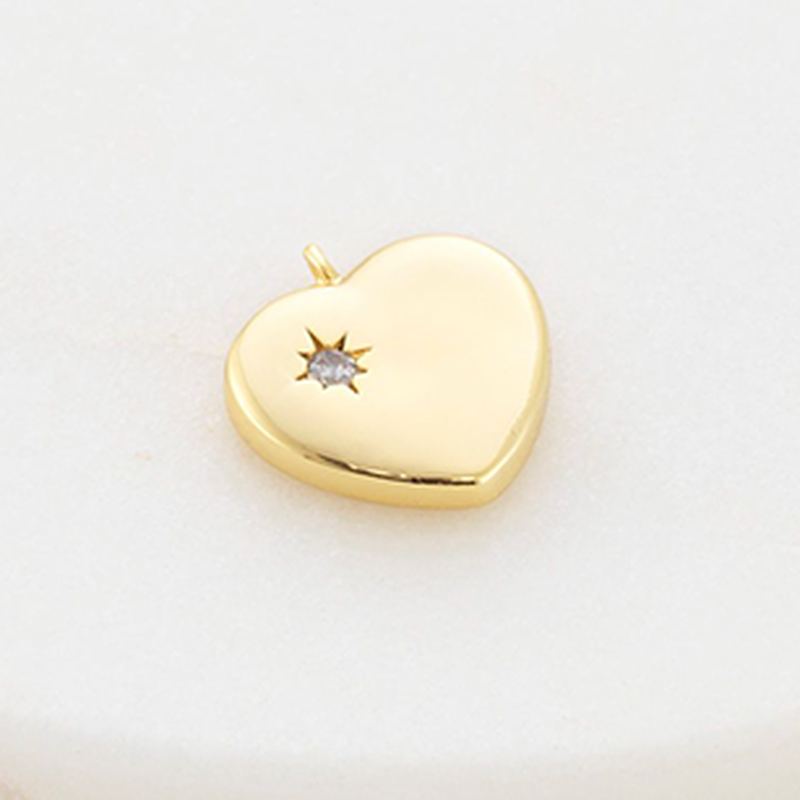 Heart Charm / Gold-Zafino-Shop At The Hive Ashburton-Lifestyle Store & Online Gifts