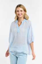 Cha Cha Frill Shirt / Powder Blue