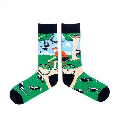 A Leisurely Cycle Male Socks-Spencer Flynn-Shop At The Hive Ashburton-Lifestyle Store & Online Gifts