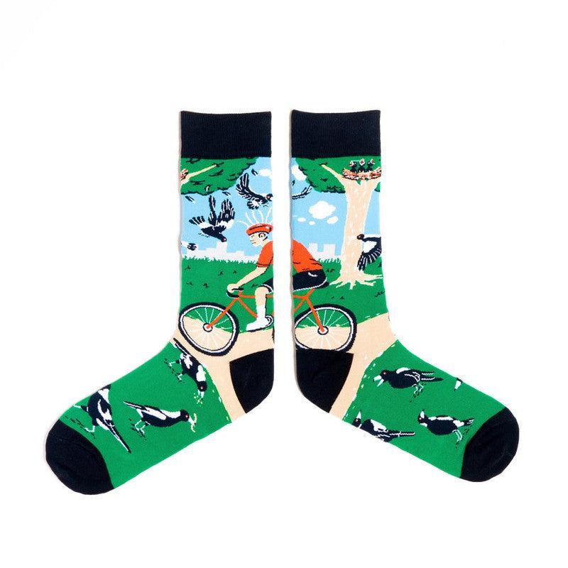 A Leisurely Cycle Male Socks-Spencer Flynn-Shop At The Hive Ashburton-Lifestyle Store & Online Gifts