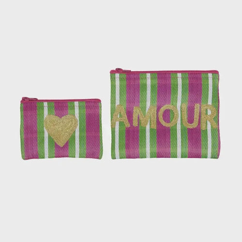 Amour Recycled Pouch / Set of 2-Coast to Coast-Shop At The Hive Ashburton-Lifestyle Store & Online Gifts