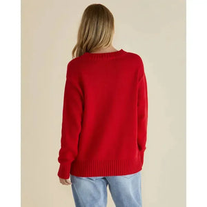 Andy Sweater / Red-Betty Basics-Shop At The Hive Ashburton-Lifestyle Store & Online Gifts