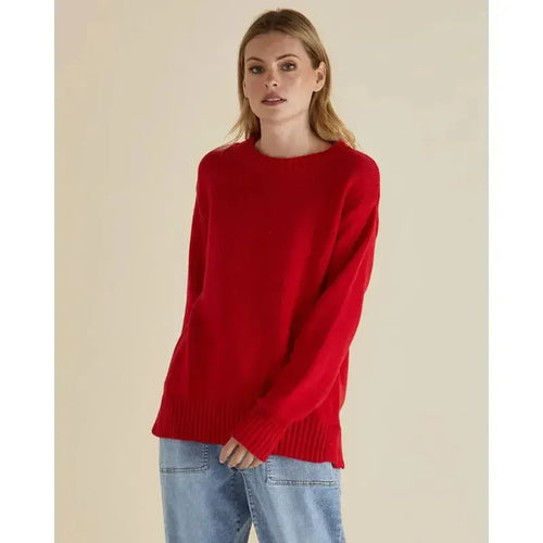 Andy Sweater / Red-Betty Basics-Shop At The Hive Ashburton-Lifestyle Store & Online Gifts