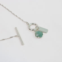 Aura Pure Necklace Silver Green Line Jasper-Love Lunamei-Shop At The Hive Ashburton-Lifestyle Store & Online Gifts