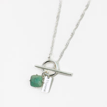 Aura Pure Necklace Silver Green Line Jasper-Love Lunamei-Shop At The Hive Ashburton-Lifestyle Store & Online Gifts