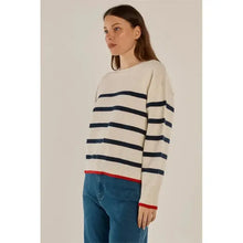 Leonie Knit Sweater / Navy+Off-White