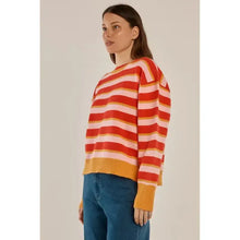 Leonie Knit Sweater / Red+Pink Stripe