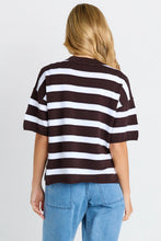 Libby Boxy Top / Chocolate Stripe-Betty Basics-Shop At The Hive Ashburton-Lifestyle Store & Online Gifts