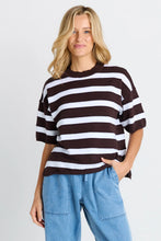 Libby Boxy Top / Chocolate Stripe-Betty Basics-Shop At The Hive Ashburton-Lifestyle Store & Online Gifts