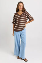 Aries V Neck Sweater / Chocolate-Betty Basics-Shop At The Hive Ashburton-Lifestyle Store & Online Gifts