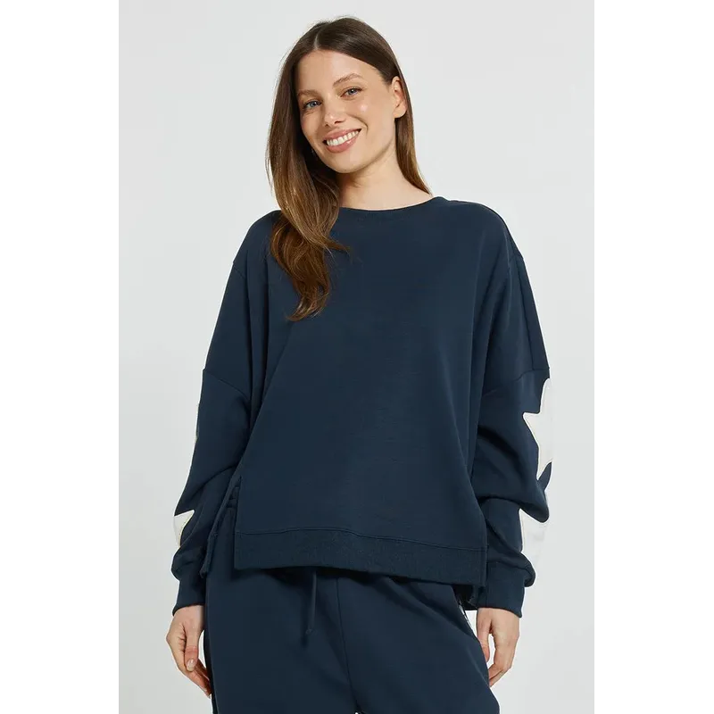 Saskia Sweatshirt / Navy-Betty Basics-Shop At The Hive Ashburton-Lifestyle Store & Online Gifts