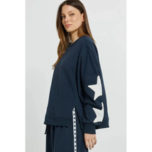 Saskia Sweatshirt / Navy-Betty Basics-Shop At The Hive Ashburton-Lifestyle Store & Online Gifts