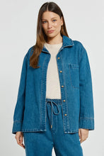 Vespa Denim Shirt / Mid Blue Blue Denim-Betty Basics-Shop At The Hive Ashburton-Lifestyle Store & Online Gifts
