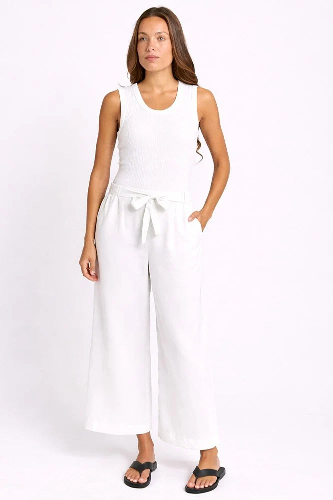 Bella Crop Pants / White-Betty Basics-Shop At The Hive Ashburton-Lifestyle Store & Online Gifts