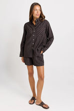 Sorrento Shirt / Brown Stripe-Betty Basics-Shop At The Hive Ashburton-Lifestyle Store & Online Gifts