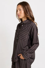 Sorrento Shirt / Brown Stripe-Betty Basics-Shop At The Hive Ashburton-Lifestyle Store & Online Gifts