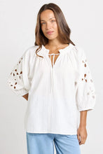 White Daisy Broderie Blouse