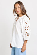 White Daisy Broderie Blouse