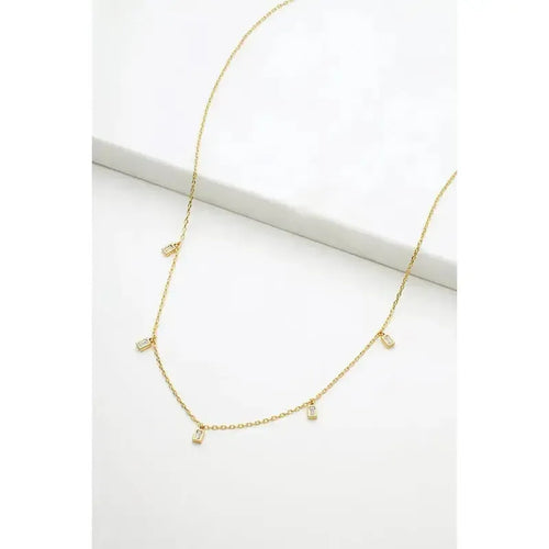 Baguette Necklace / Gold-Zafino-Shop At The Hive Ashburton-Lifestyle Store & Online Gifts