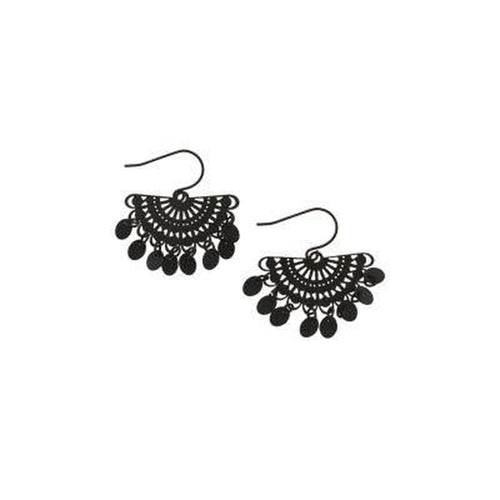 Black Fan Tinkled Earring-Tiger Tree-Shop At The Hive Ashburton-Lifestyle Store & Online Gifts