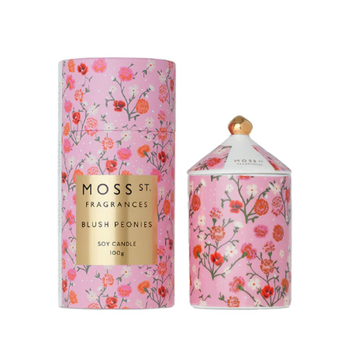 Blush Peonies Ceramic Candle 100g-Moss St. Fragrances-Shop At The Hive Ashburton-Lifestyle Store & Online Gifts