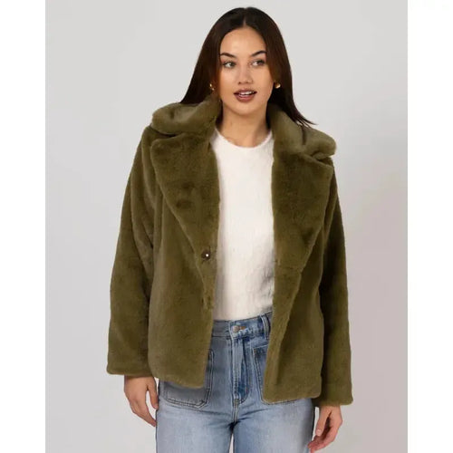 Britta Fur Jacket / Moss-Stella + Gemma-Shop At The Hive Ashburton-Lifestyle Store & Online Gifts