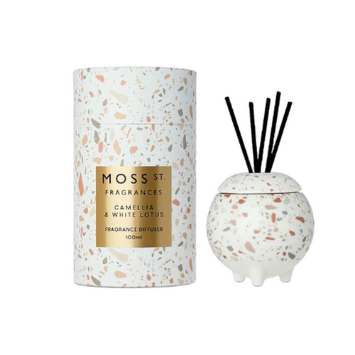 Camellia & White Lotus Ceramic Diffuser 100ml-Moss St. Fragrances-Shop At The Hive Ashburton-Lifestyle Store & Online Gifts