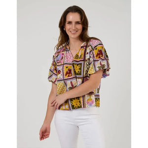 Charlo Blouse Memories of Morocco-Stella + Gemma-Shop At The Hive Ashburton-Lifestyle Store & Online Gifts