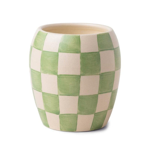Checkmate Candle / Sage Checked Cactus Flower-Gentlemen's Hardware-Shop At The Hive Ashburton-Lifestyle Store & Online Gifts