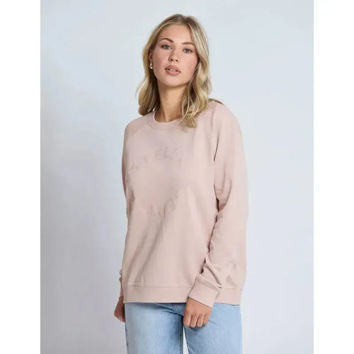 Classic Sweater Antique Rose with Logo-Stella + Gemma-Shop At The Hive Ashburton-Lifestyle Store & Online Gifts