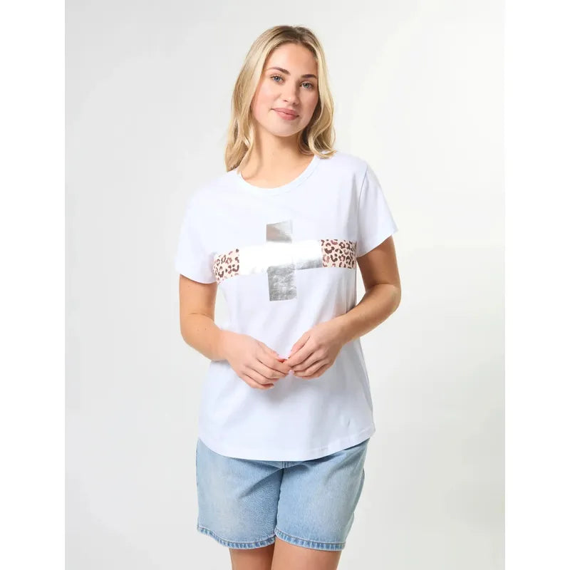 Classic Tee / White Silver Crossing-Stella + Gemma-Shop At The Hive Ashburton-Lifestyle Store & Online Gifts