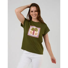 Cuff Tee / Khaki Palm-Stella + Gemma-Shop At The Hive Ashburton-Lifestyle Store & Online Gifts