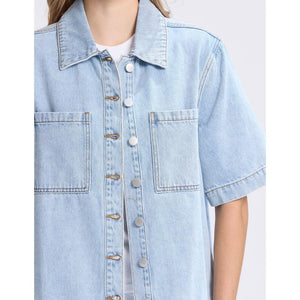 Dillon Shirt / Light Wash-Stella + Gemma-Shop At The Hive Ashburton-Lifestyle Store & Online Gifts