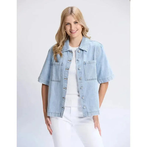 Dillon Shirt / Light Wash-Stella + Gemma-Shop At The Hive Ashburton-Lifestyle Store & Online Gifts
