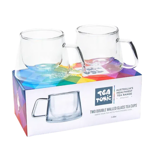 Double Walled Glass Tea Cups / Set 2-Tea Tonic-Shop At The Hive Ashburton-Lifestyle Store & Online Gifts
