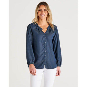 Drew Lyocell Blouse-Betty Basics-Shop At The Hive Ashburton-Lifestyle Store & Online Gifts