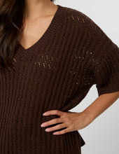 Tierra V Neck Knit / Coffee Bean-Stella + Gemma-Shop At The Hive Ashburton-Lifestyle Store & Online Gifts