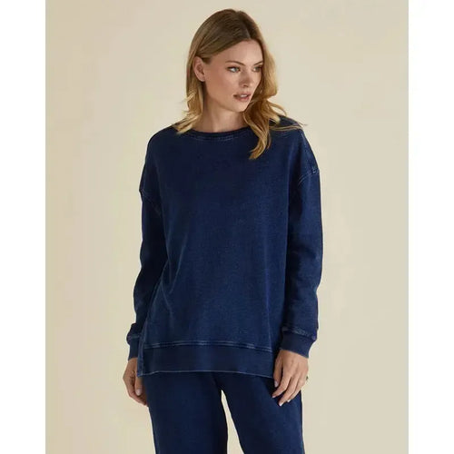 Easy Crew Sweat / Indigo Wash-Betty Basics-Shop At The Hive Ashburton-Lifestyle Store & Online Gifts