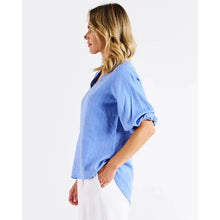 Elanora Line Blouse / Berry Blue Stripe-Betty Basics-Shop At The Hive Ashburton-Lifestyle Store & Online Gifts