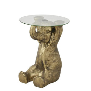 Elephant Resin Side Table / Gold-Coast to Coast-Shop At The Hive Ashburton-Lifestyle Store & Online Gifts