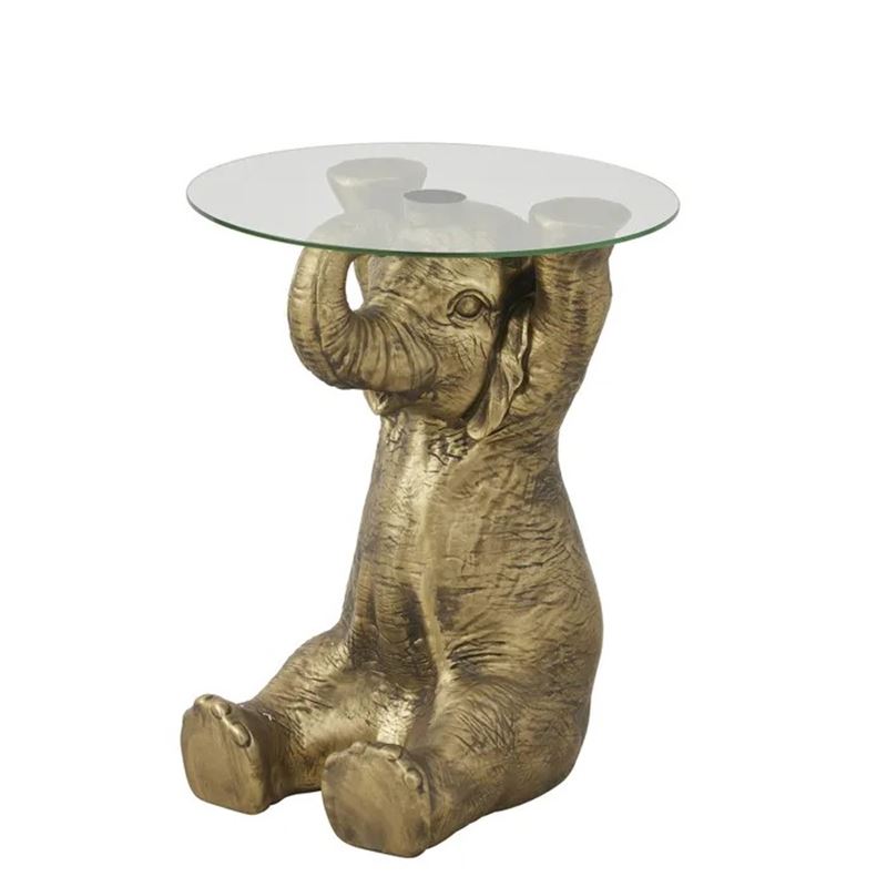 Elephant Resin Side Table / Gold-Coast to Coast-Shop At The Hive Ashburton-Lifestyle Store & Online Gifts
