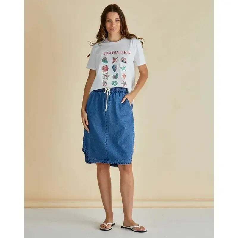 Ellia Crew Tee / Bom Dia Paria-Betty Basics-Shop At The Hive Ashburton-Lifestyle Store & Online Gifts