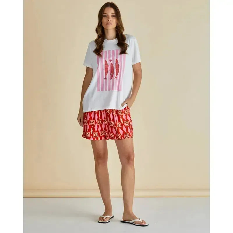 Ellia Crew Tee / Sardinia-Betty Basics-Shop At The Hive Ashburton-Lifestyle Store & Online Gifts