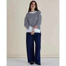 Ember Knit Jumper / Navy Wave Stripe-Betty Basics-Shop At The Hive Ashburton-Lifestyle Store & Online Gifts